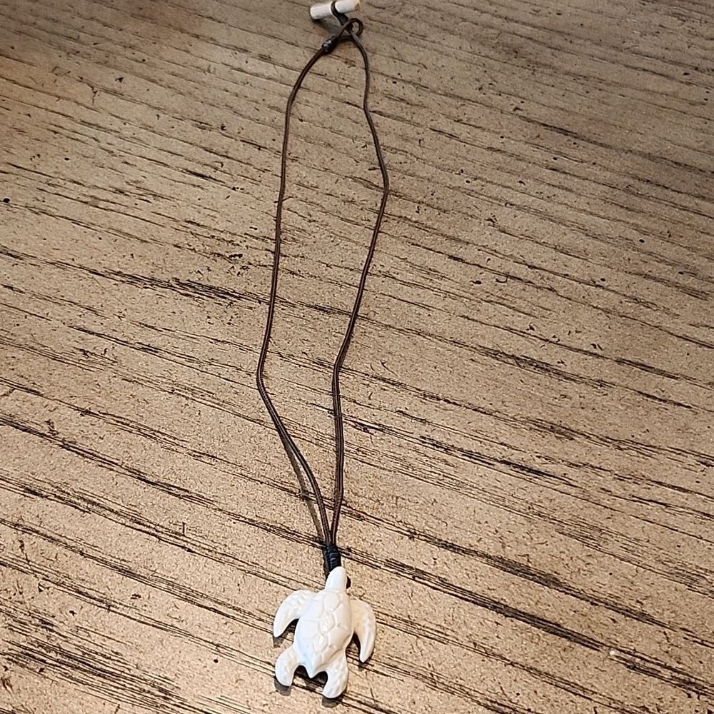 Buffalo bone turtle Hawaiian pendant  necklace unisex